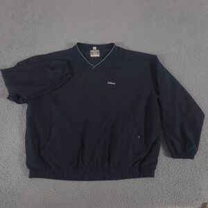 Titleist Jacket Mens 2XL Navy Blue Classic Windshirt Polyester Golf Pullover